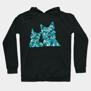 DOG AND CAT - Stained glass style Hoodie